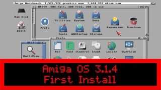 Commodore Amiga OS 3.1.4 - First Install on Real A1200